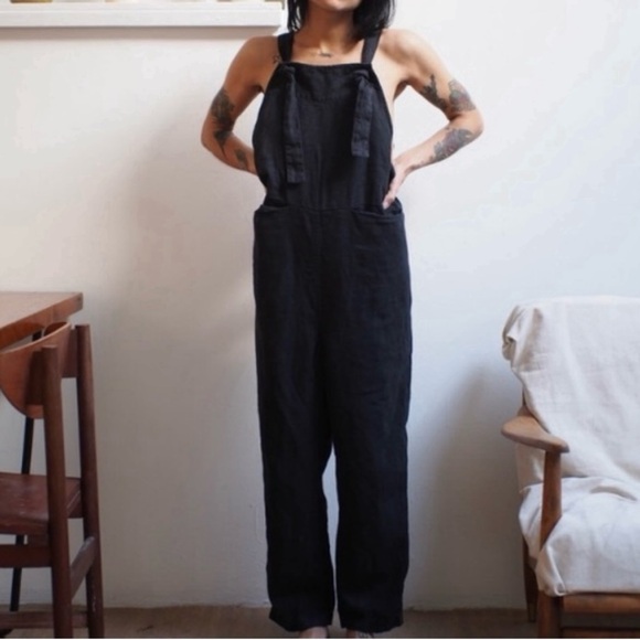Beaton linen overall jumpsuit - Picture 1 of 12